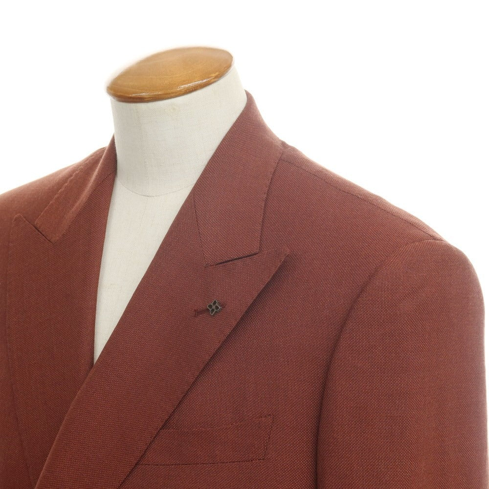 [New] TAGLIATORE Wool Silk Double 6B Casual Jacket
 Brown [Size 48] [BRW] [S/S] [Condition Rank N] [Men&