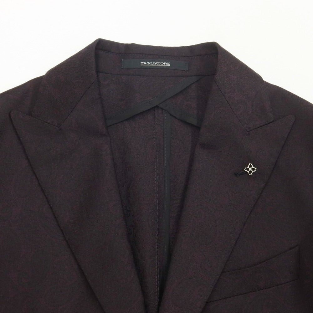 [New] TAGLIATORE Wool Paisley 2B Casual Jacket
 Purple x Black x Olive [Size 42] [PUP] [S/S] [Condition Rank N] [Men&