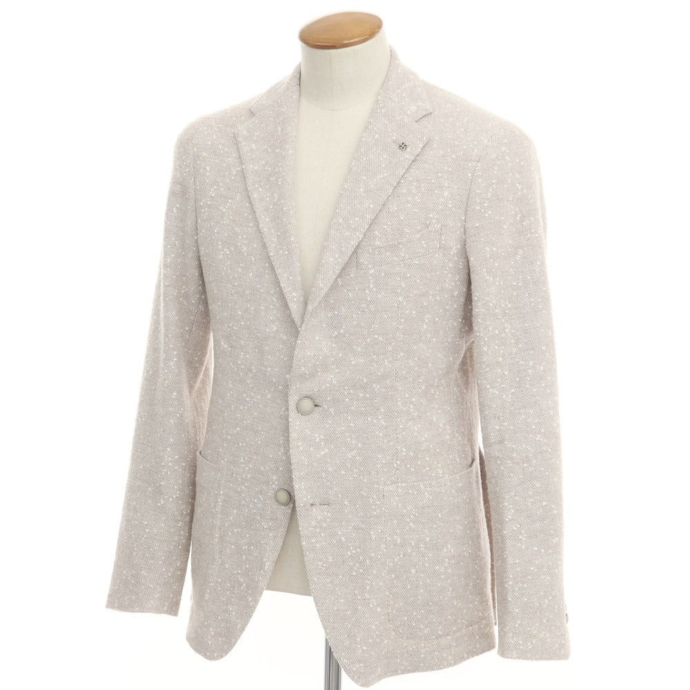 [New Outlet] TAGLIATORE Wool Cotton 2B Casual Jacket
 Greige x White [Size 48] [GRY] [A/W] [Condition Rank N-] [Men&