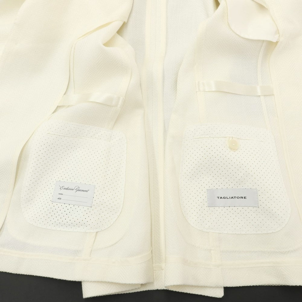 [Used] TAGLIATORE cotton linen 2B casual jacket
 Off-white [Size 48] [WHT] [S/S] [Condition Rank B] [Men&