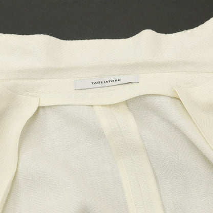 [Used] TAGLIATORE cotton linen 2B casual jacket
 Off-white [Size 48] [WHT] [S/S] [Condition Rank B] [Men&