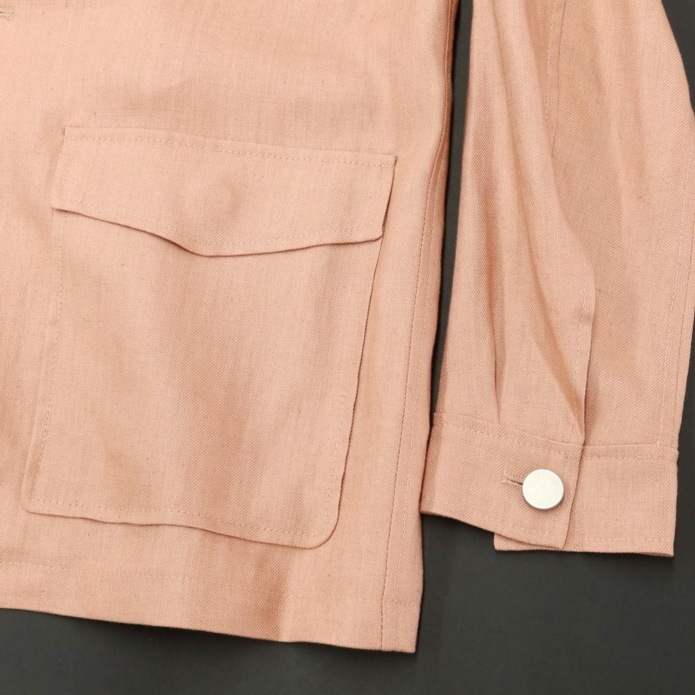 [New] TAGLIATORE Linen Safari Jacket Military Jacket
 Pink [Size 48] [PNK] [S/S] [Condition Rank N] [Men&