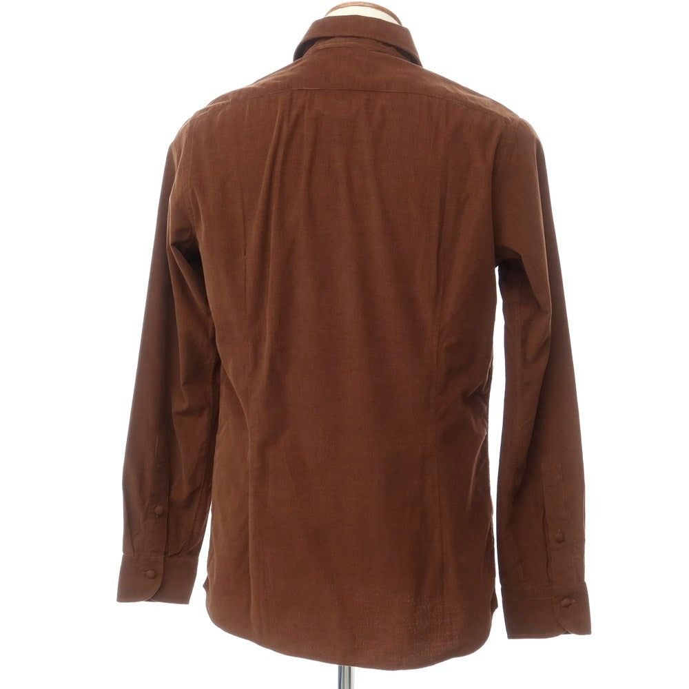 [New] TAGLIATORE Corduroy Busam Shirt Brown [40] [Condition Rank N] [Men&