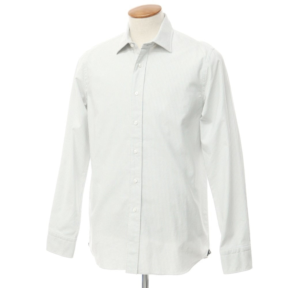 [New] TAGLIATORE Oxford cotton striped casual shirt, light blue x white [40] [Condition rank N] [Men&