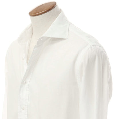 [New] TAGLIATORE Herringbone Woven Cotton Casual Shirt White [40] [Condition Rank N] [Men&