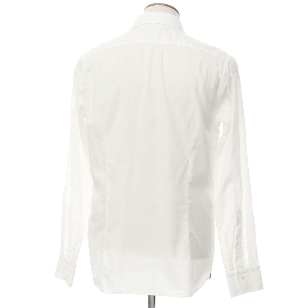 [New] TAGLIATORE Herringbone Woven Cotton Casual Shirt White [40] [Condition Rank N] [Men&