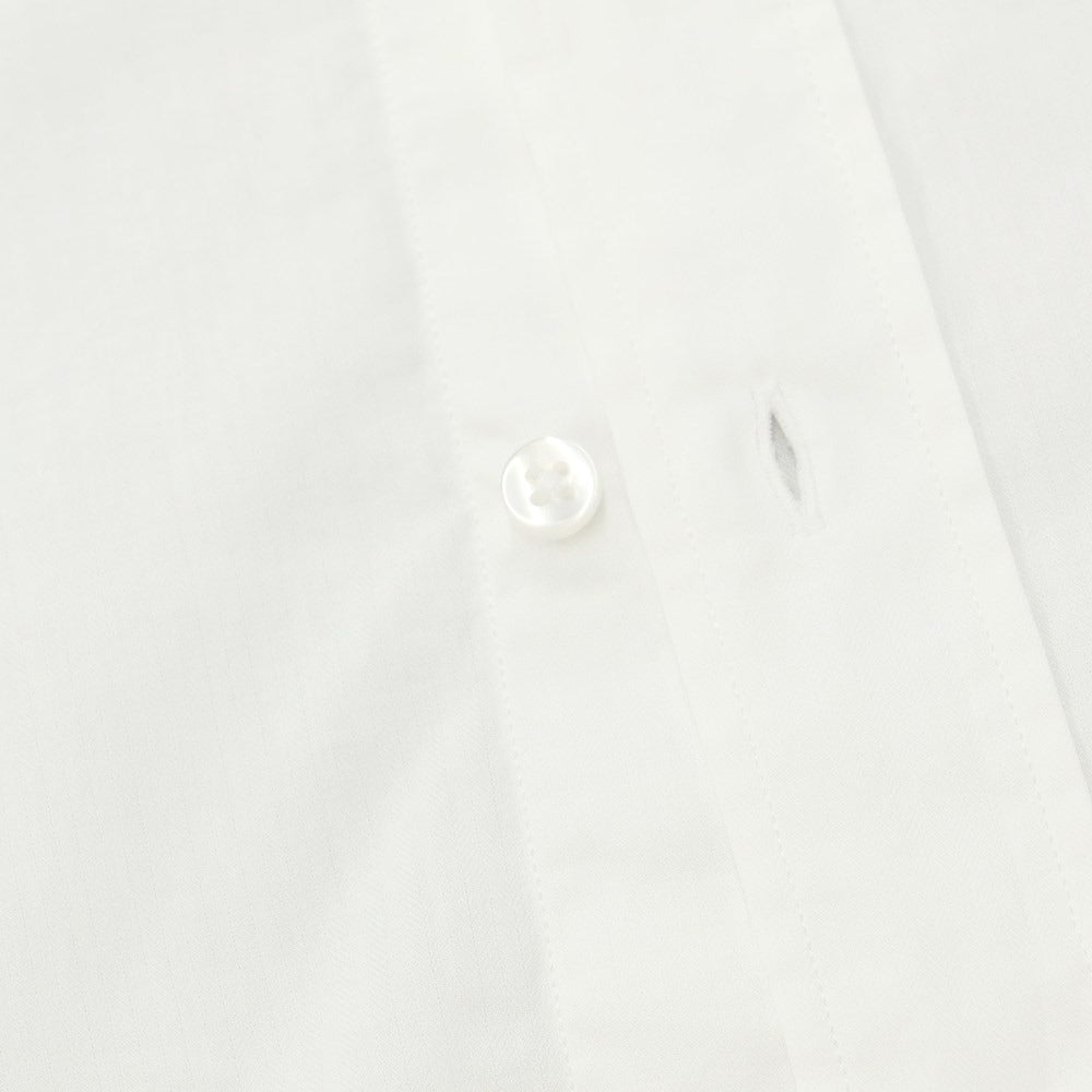 [New] TAGLIATORE Herringbone Woven Cotton Casual Shirt White [40] [Condition Rank N] [Men&