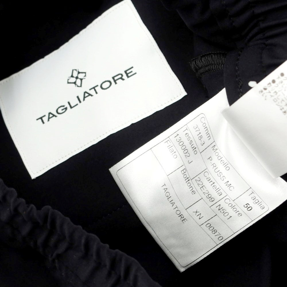 [New] Tagliatore TAGLIATORE Stretch Nylon Easy Pants Black [50] [Condition Rank N] [Men&