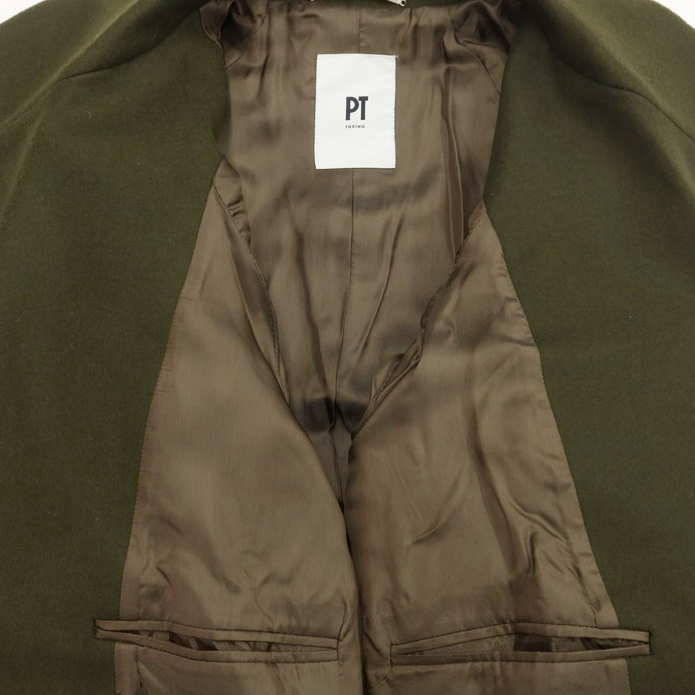 [New] PT TORINO Wool Nylon Chesterfield Coat
 Olive [Size 46] [GRN] [A/W] [Condition Rank N] [Men&