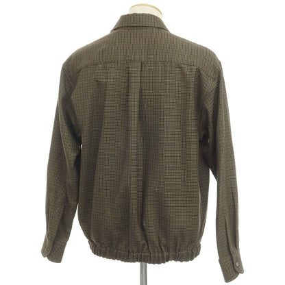 [New] PT TORINO Wool Check Zip-up Swing Top Blouson Olive x Black [Size 38] [GRN] [A/W] [Condition Rank N] [Men&