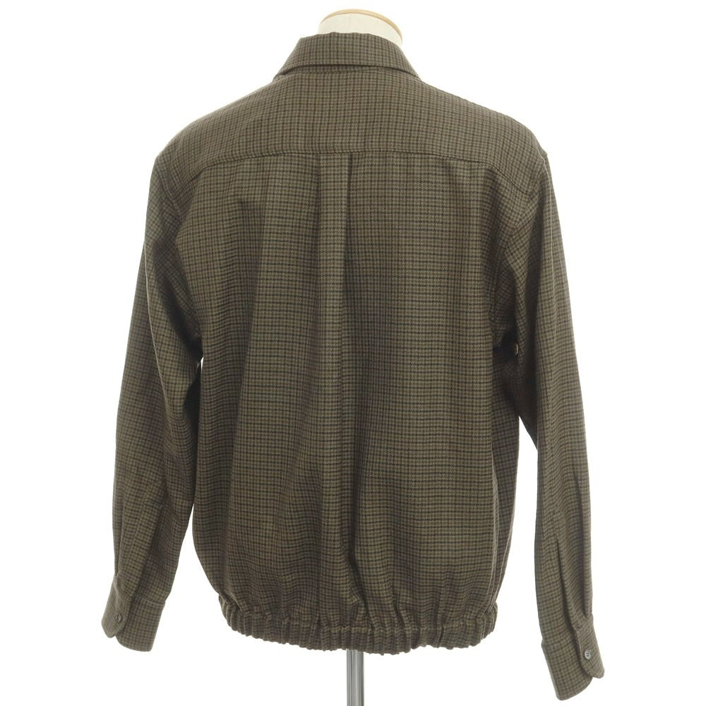 [New Outlet] PT TORINO Wool Check Zip-up Swing Top Blouson
 Olive x Black [Size 38] [GRN] [A/W] [Condition Rank N-] [Men&