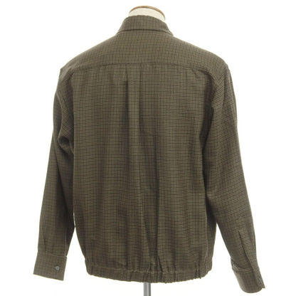 [New Outlet] PT TORINO Wool Check Zip-up Swing Top Blouson
 Olive x Black [Size 39] [GRN] [A/W] [Condition Rank N-] [Men&