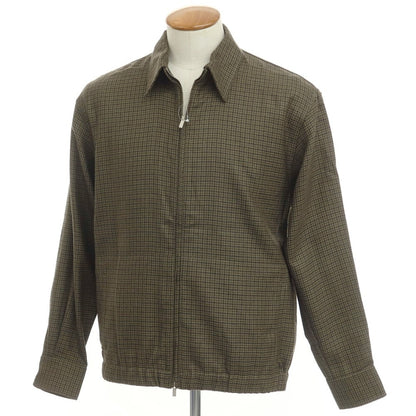 [New] PT TORINO Wool Check Zip-up Swing Top Blouson
 Olive x Black [Size 39] [GRN] [A/W] [Condition Rank N] [Men&