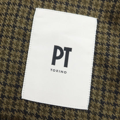 [New] PT TORINO Wool Check Zip-up Swing Top Blouson
 Olive x Black [Size 39] [GRN] [A/W] [Condition Rank N] [Men&