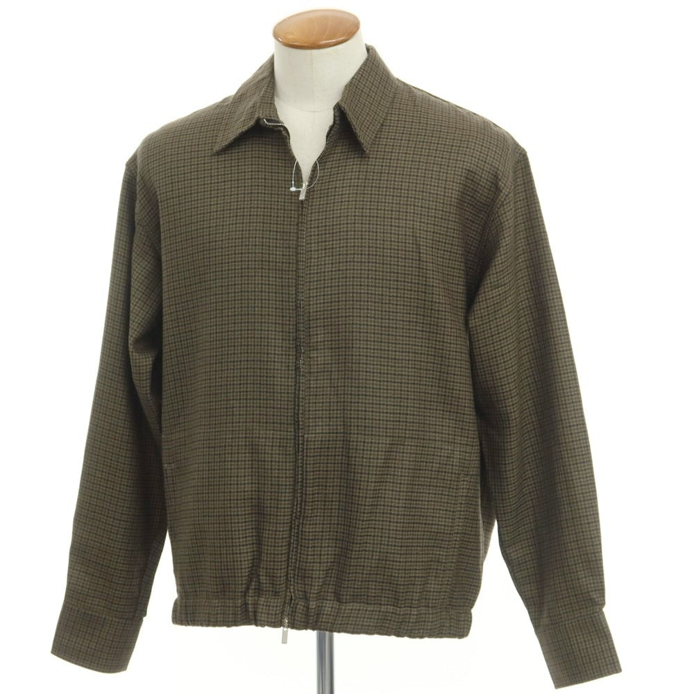 [New] PT TORINO Wool Check Zip-up Swing Top Blouson
 Olive x Black [Size 40] [GRN] [A/W] [Condition Rank N] [Men&