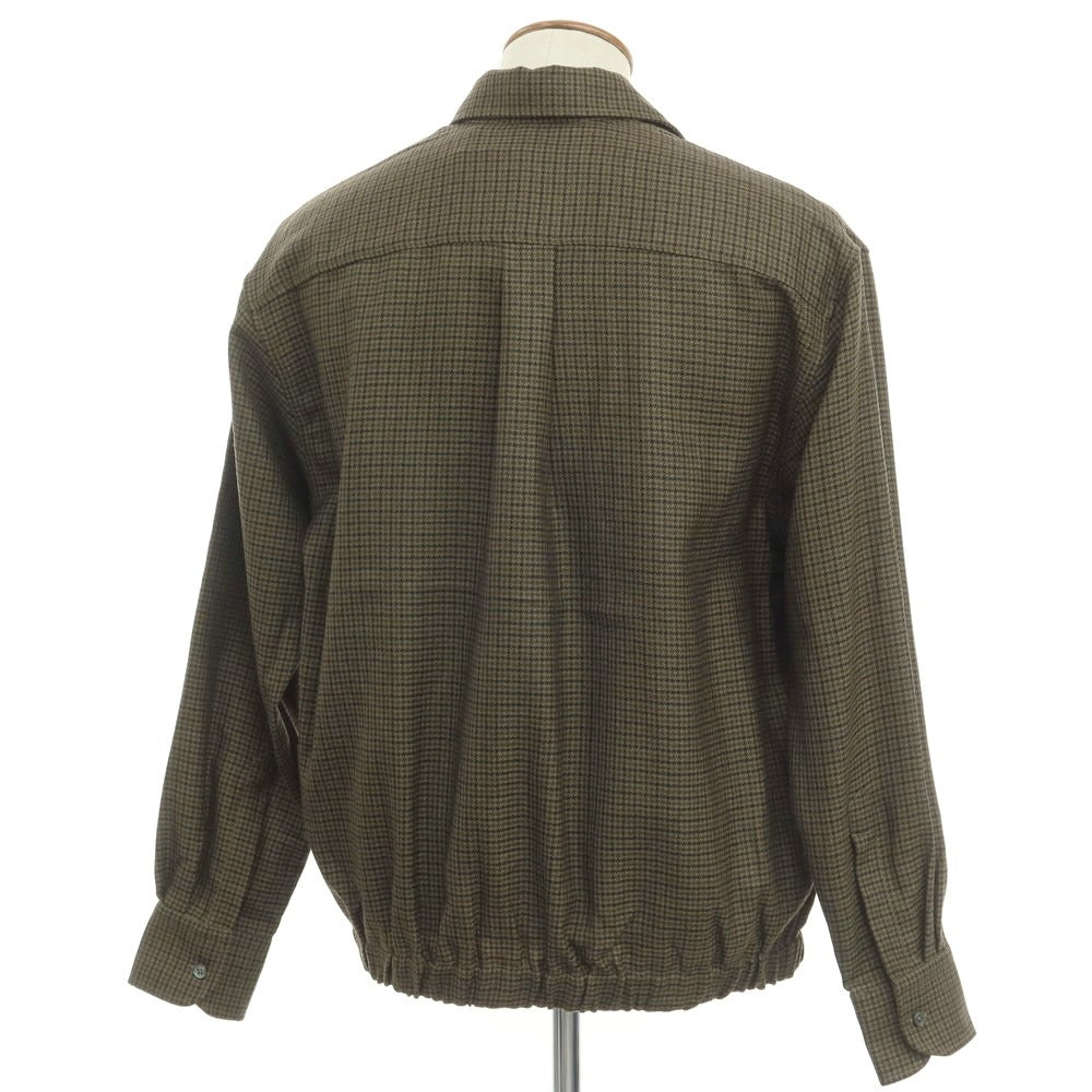 [New] PT TORINO Wool Check Zip-up Swing Top Blouson
 Olive x Black [Size 40] [GRN] [A/W] [Condition Rank N] [Men&