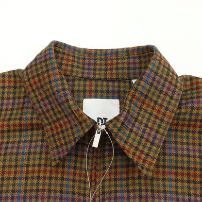 [New Outlet] PT TORINO Wool Check Zip-up Swing Top Blouson
 Ochre x multi-color [Size 37] [Brown] [A/W] [Condition Rank N-] [Men&