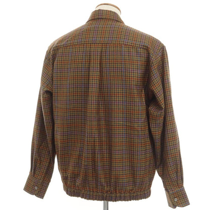 [New Outlet] PT TORINO Wool Check Zip-up Swing Top Blouson
 Ochre x multi-color [Size 39] [Brown] [A/W] [Condition Rank N-] [Men&