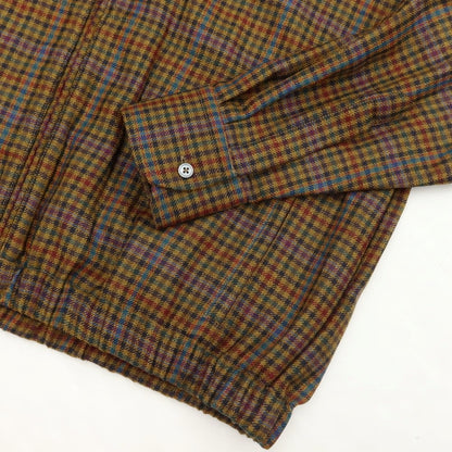 [New] PT TORINO Wool Check Zip-up Swing Top Blouson
 Ochre x multi-color [Size 39] [BRW] [A/W] [Condition Rank N] [Men&