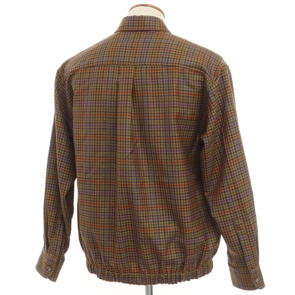 [New] PT TORINO Wool Check Zip-up Swing Top Blouson
 Ochre x multi-color [Size 40] [BRW] [A/W] [Condition Rank N] [Men&