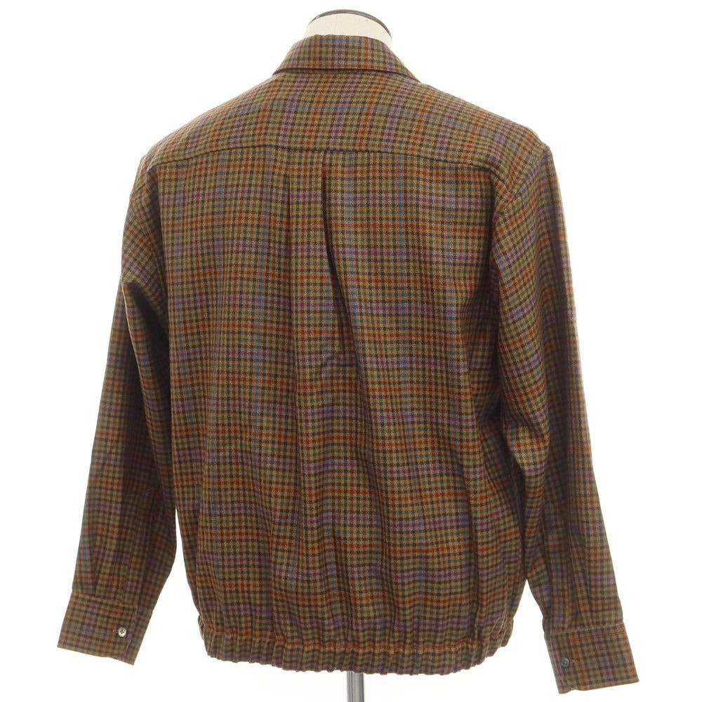 [New Outlet] PT TORINO Wool Check Zip-up Swing Top Blouson
 Ochre x multi-color [Size 41] [BRW] [A/W] [Condition Rank N-] [Men&