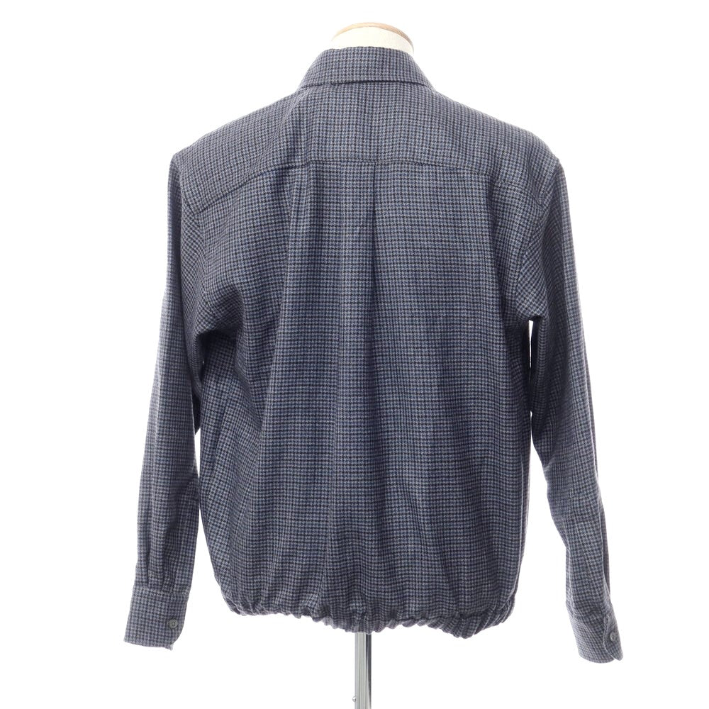 [New Outlet] PT TORINO Wool Houndstooth Swing Top Blouson Blue x Gray x Black [Size 37] [BLU] [A/W] [Condition Rank N-] [Men&