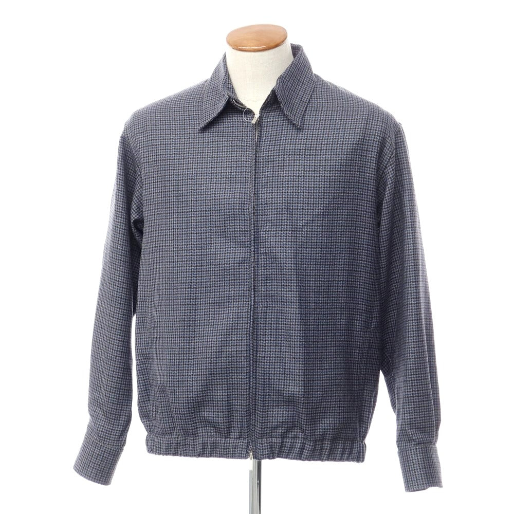 [New] PT TORINO Wool Houndstooth Swing Top Blouson Blue x Gray x Black [Size 39] [BLU] [A/W] [Condition Rank N] [Men&