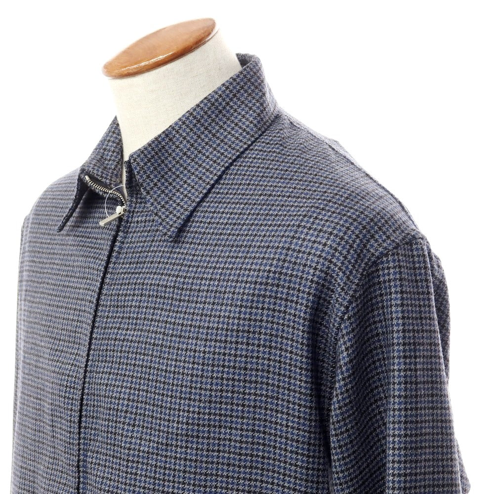 [New] PT TORINO Wool Houndstooth Swing Top Blouson Blue x Gray x Black [Size 39] [BLU] [A/W] [Condition Rank N] [Men&