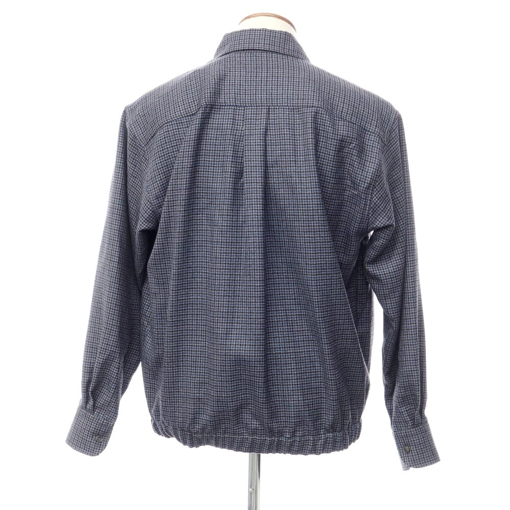 [New] PT TORINO Wool Houndstooth Swing Top Blouson Blue x Gray x Black [Size 39] [BLU] [A/W] [Condition Rank N] [Men&