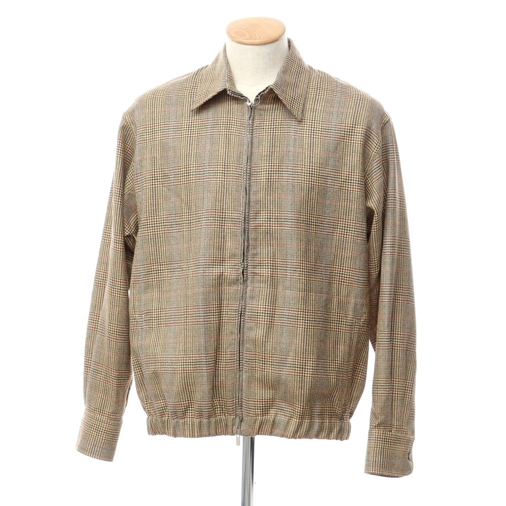 [New Outlet] PT TORINO Wool Check Pattern Swing Top Blouson Beige x Brown [Size 38] [BEI] [A/W] [Condition Rank N-] [Men&