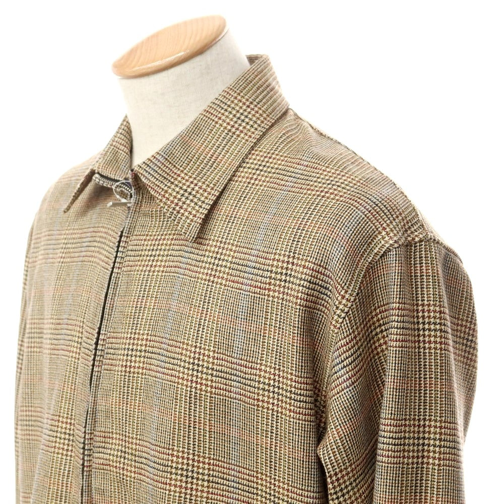 [New Outlet] PT TORINO Wool Check Pattern Swing Top Blouson Beige x Brown [Size 38] [BEI] [A/W] [Condition Rank N-] [Men&