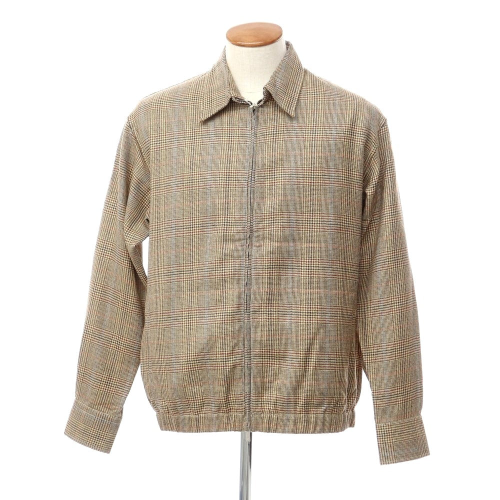 [New] PT TORINO Wool Check Pattern Swing Top Blouson Beige x Brown [Size 39] [BEI] [A/W] [Condition Rank N] [Men&