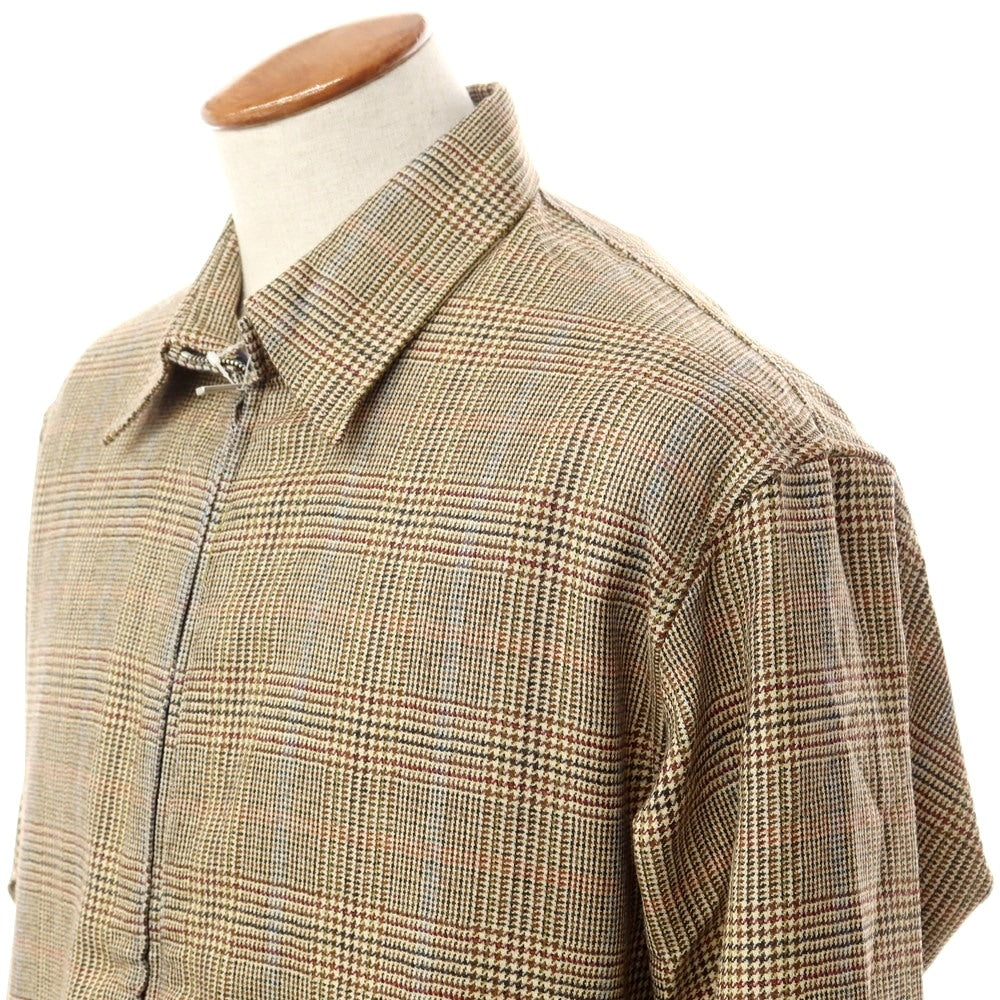 [New] PT TORINO Wool Check Pattern Swing Top Blouson Beige x Brown [Size 39] [BEI] [A/W] [Condition Rank N] [Men&