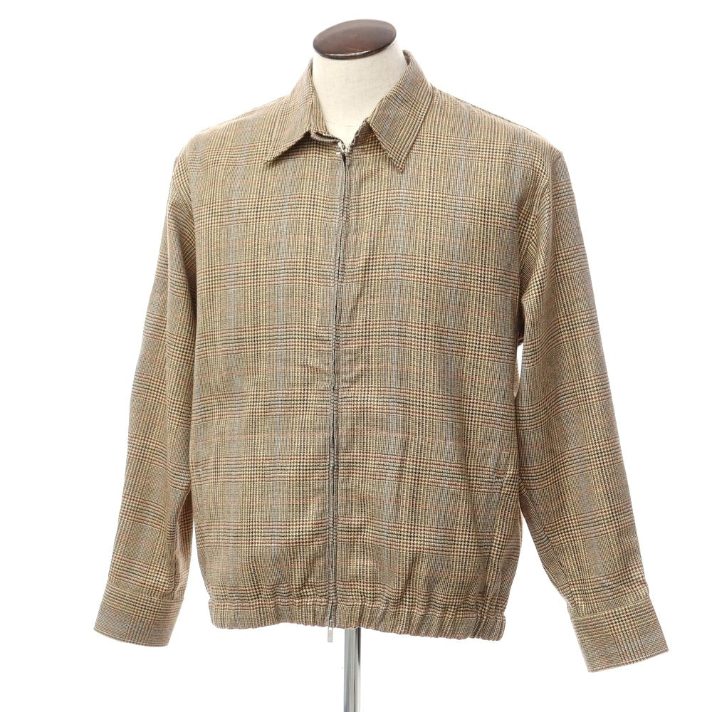 [New Outlet] PT TORINO Wool Check Pattern Swing Top Blouson Beige x Brown [Size 41] [BEI] [A/W] [Condition Rank N-] [Men&