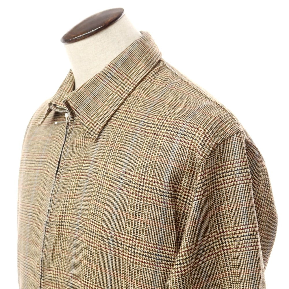 [New Outlet] PT TORINO Wool Check Pattern Swing Top Blouson Beige x Brown [Size 41] [BEI] [A/W] [Condition Rank N-] [Men&