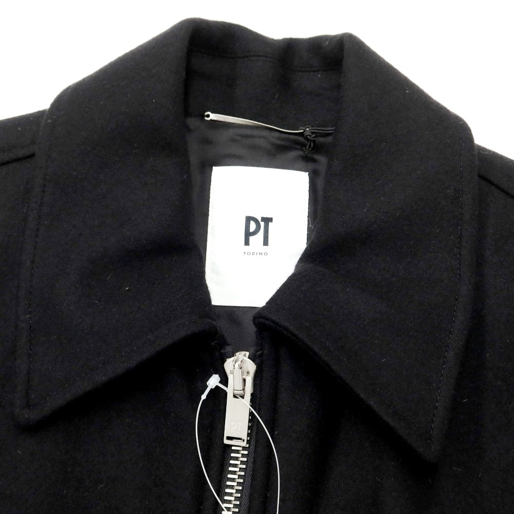 [New Outlet] PT TORINO Melton Wool Nylon Padded Zip-up Blouson Black [Size 48] [BLK] [A/W] [Condition Rank N-] [Men&