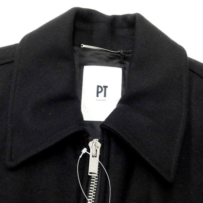[New Outlet] PT TORINO Melton Wool Nylon Padded Zip-up Blouson Black [Size 48] [BLK] [A/W] [Condition Rank N-] [Men&
