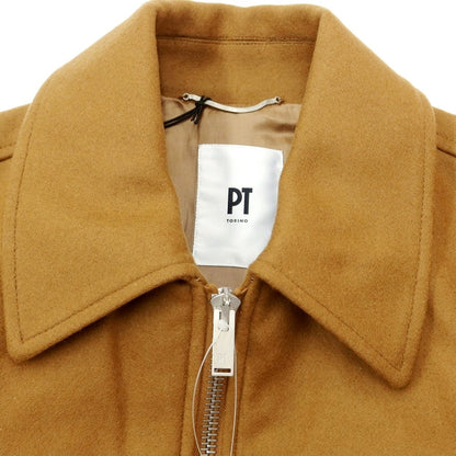 [New Outlet] PT TORINO Melton Wool Nylon Padded Zip-up Blouson Camel [Size 44] [BRW] [A/W] [Condition Rank N-] [Men&