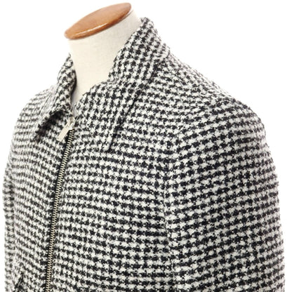 [New] PT TORINO Tweed Check Padded Zip-up Blouson Black x White [Size 46] [BLK] [A/W] [Condition Rank N] [Men&