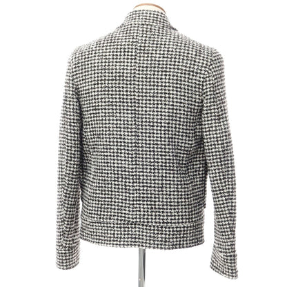 [New] PT TORINO Tweed Check Padded Zip-up Blouson Black x White [Size 46] [BLK] [A/W] [Condition Rank N] [Men&