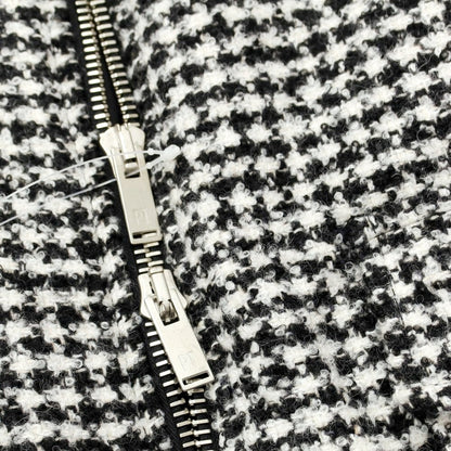 [New] PT TORINO Tweed Check Padded Zip-up Blouson Black x White [Size 46] [BLK] [A/W] [Condition Rank N] [Men&
