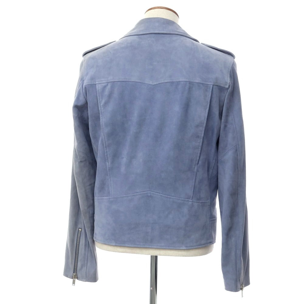 [New Outlet] PT TORINO Suede Leather Double Riders Jacket Light Blue [Size 48] [BLU] [A/W] [Condition Rank N-] [Men&