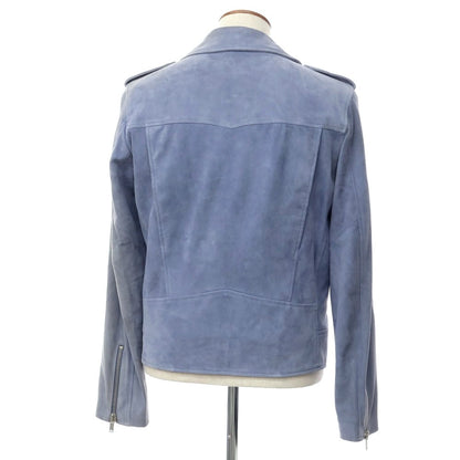 [New Outlet] PT TORINO Suede Leather Double Riders Jacket Light Blue [Size 48] [BLU] [A/W] [Condition Rank N-] [Men&