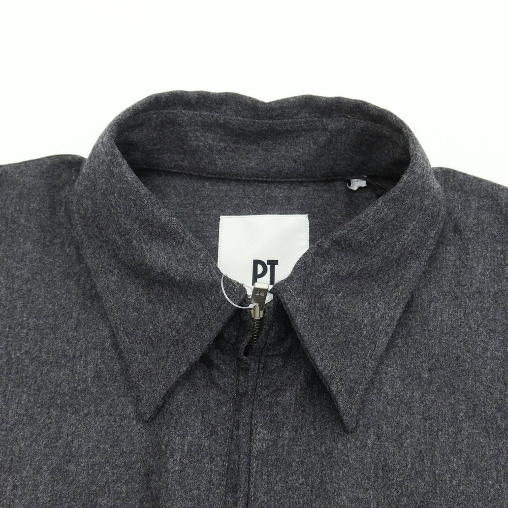 [New Outlet] PT TORINO Stretch Wool Swing Top Blouson Dark Gray [Size 38] [GRY] [A/W] [Condition Rank N-] [Men&