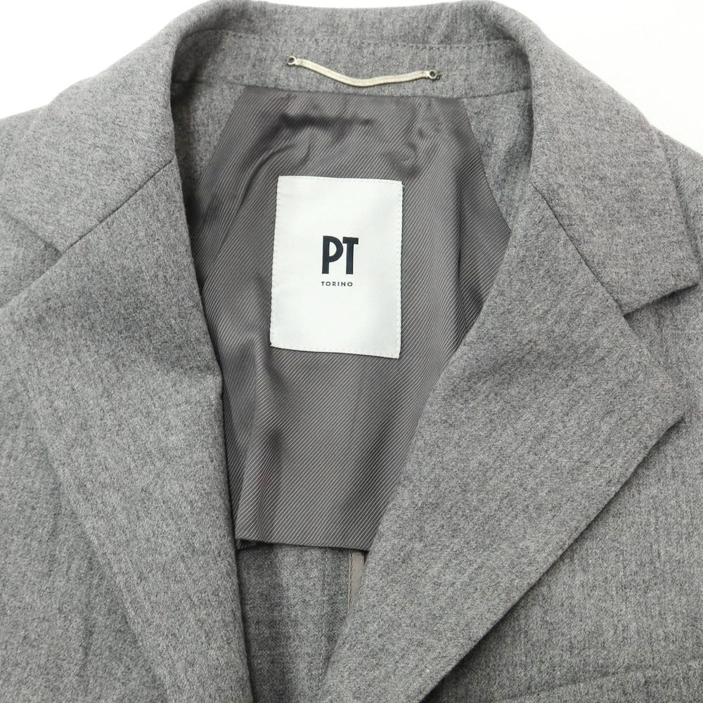 【新品】ピーティートリノ PT TORINO ウール 3B テーラードジャケット グレー【サイズ50】【メンズ】