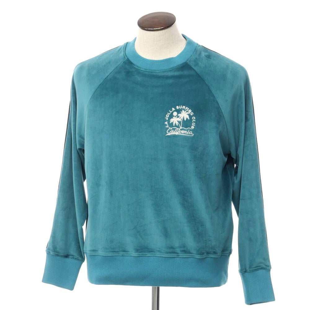 [New] PT TORINO Velvet Polyester Sweatshirt Peacock Green [Size 48] [BLU] [A/W] [Condition Rank N] [Men&