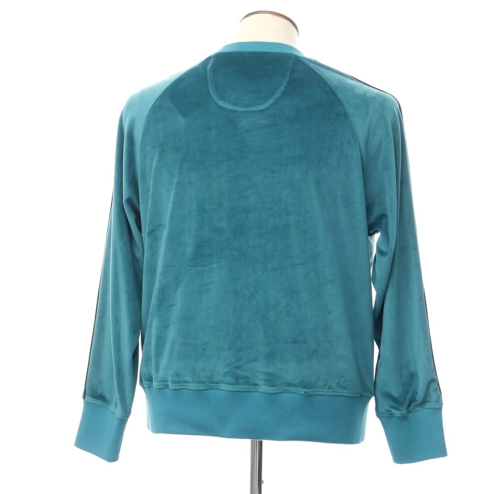 [New] PT TORINO Velvet Polyester Sweatshirt Peacock Green [Size 48] [BLU] [A/W] [Condition Rank N] [Men&