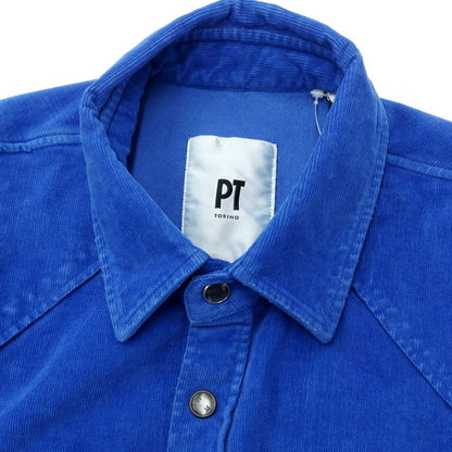 [New Outlet] PT TORINO Cotton Corduroy Western Shirt
 Blue [Size 38] [BLU] [A/W] [Condition Rank N-] [Men&