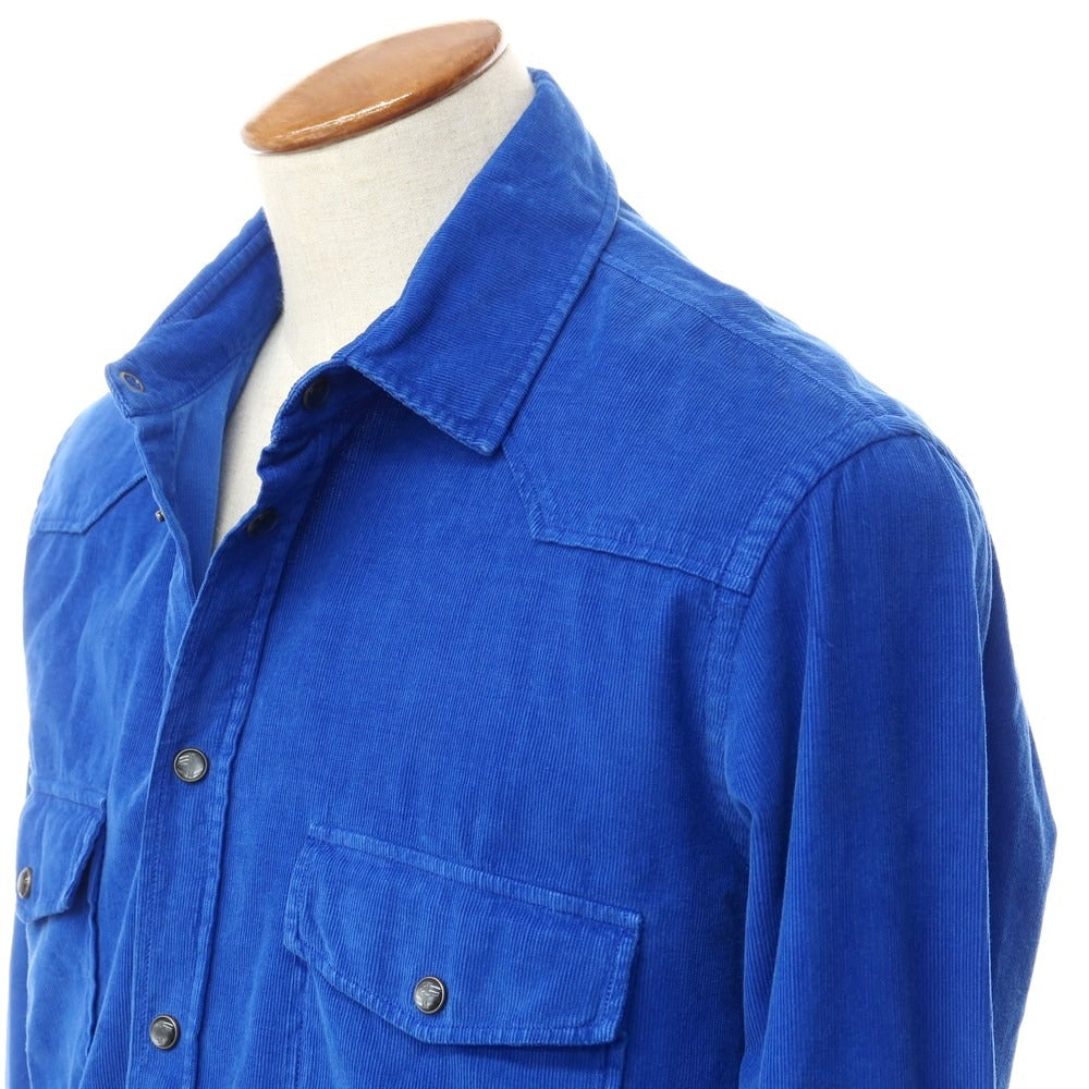 [New] PT TORINO Cotton Corduroy Western Shirt
 Blue [Size 39] [BLU] [A/W] [Condition Rank N] [Men&