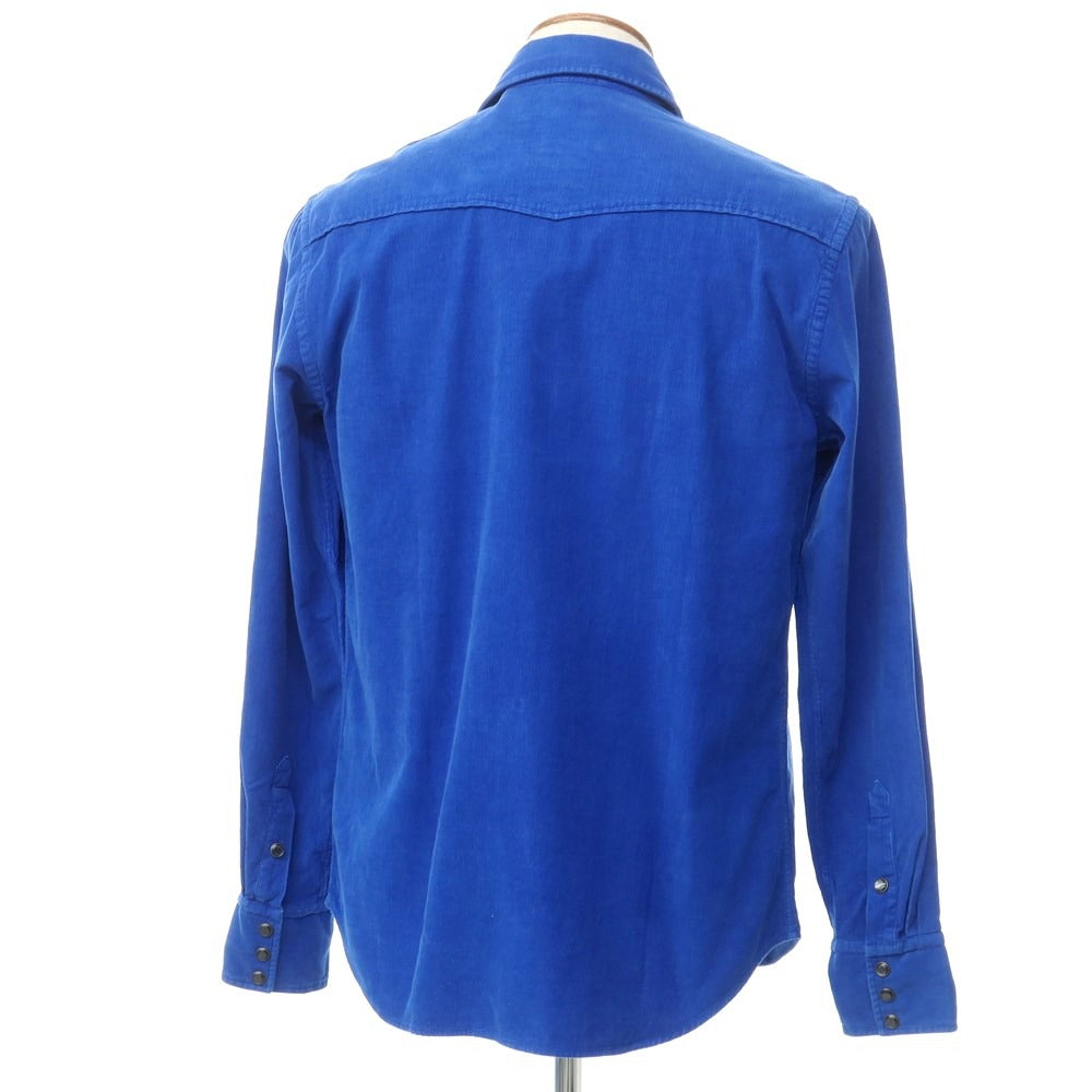 [New] PT TORINO Cotton Corduroy Western Shirt
 Blue [Size 39] [BLU] [A/W] [Condition Rank N] [Men&